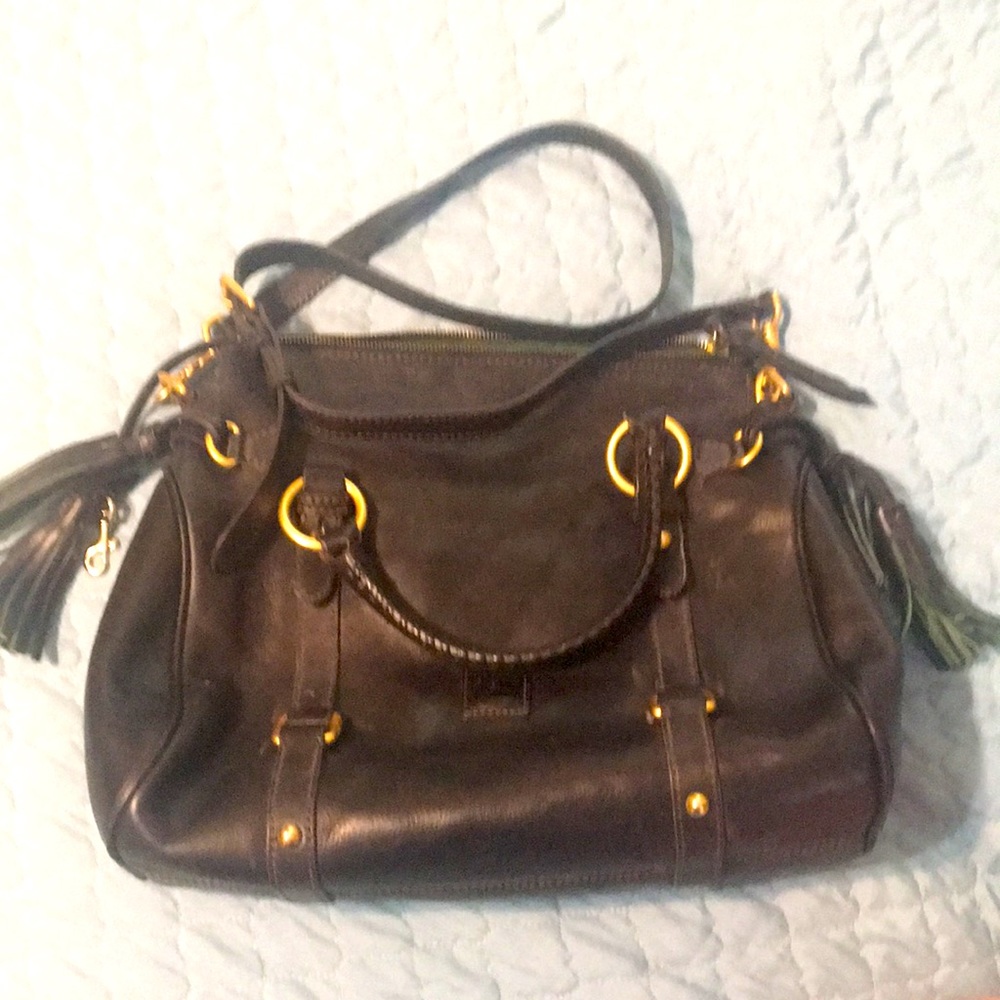 Dooney & Bourke black leather satchel purse